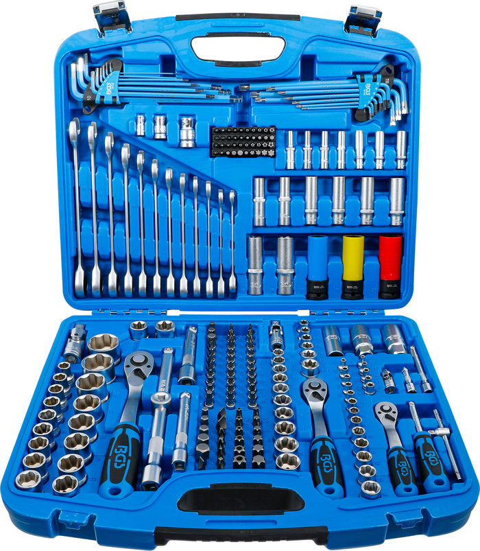 BGS Steckschlüssel-Satz Wellenprofil | Antrieb 6,3 mm (1/4") / 10 mm (3/8") /...