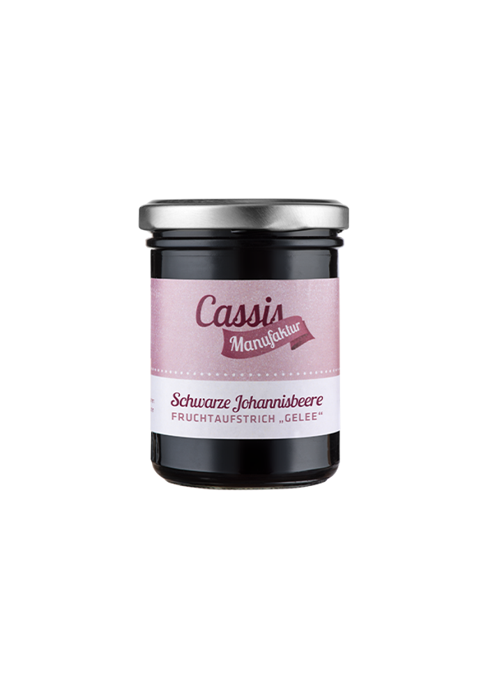 Schwarze Johannisbeere Fruchtaufstrich aus Saft (Gelee)