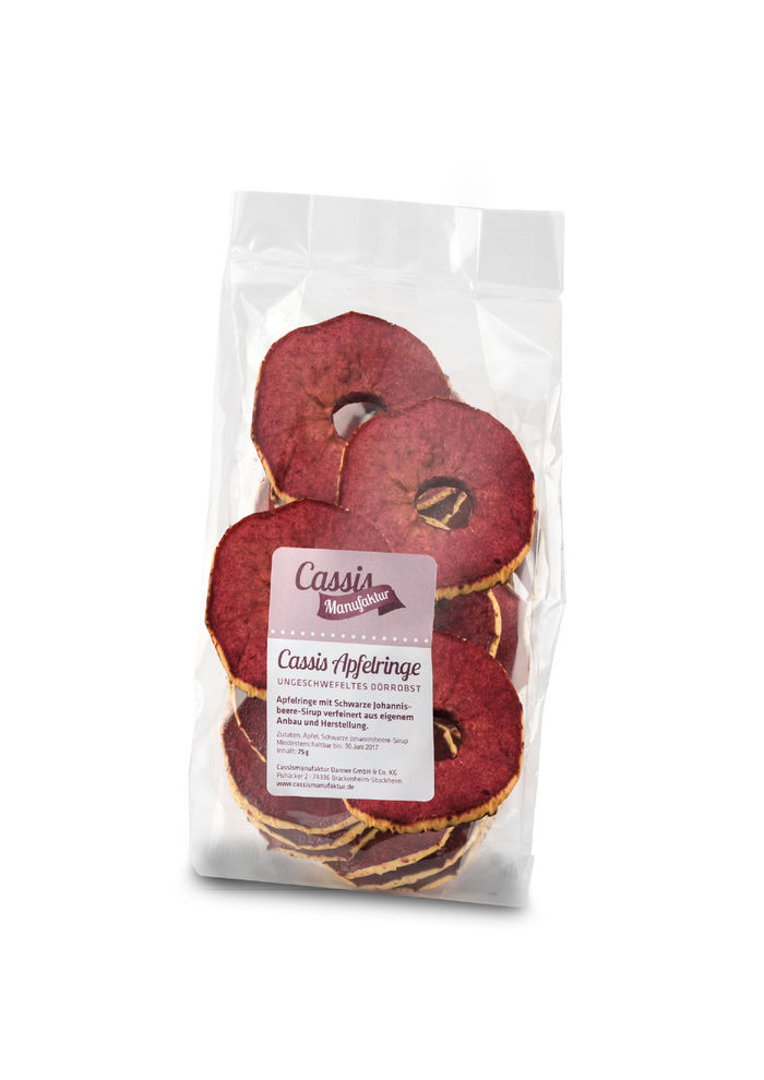 Cassis Apfelringe 75g