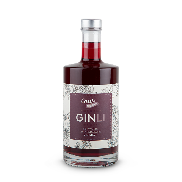 GINLI - Schwarzer Johannisbeer-Gin-Likör, 0,5l (20% Vol.)