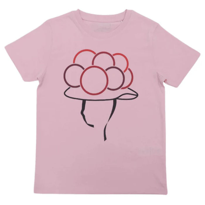 T-Shirt Kinder Mädchen in rosa mit Bollenhut-Motiv