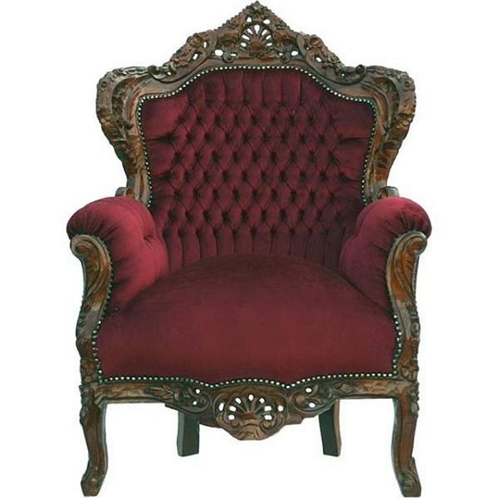Casa Padrino Barock Sessel King im Antik Stil Bordeaux und Braun 85 x 85 x 120 cm