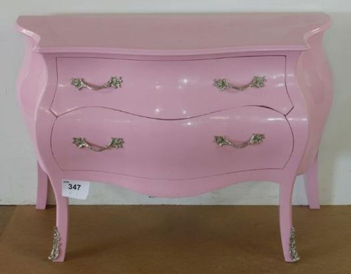 Casa Padrino Barock Kommode Rosa - Luxuriöse Anrichte aus Massivholz in Handarbeit, 120 x 85 x 55 cm
