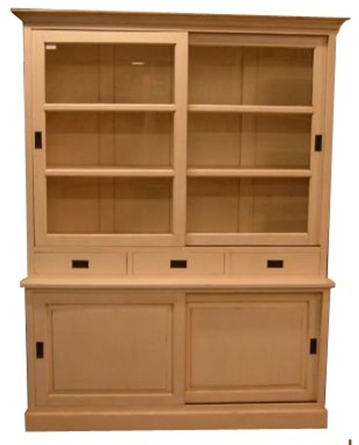 Casa Padrino Shabby Chic Landhaus Buffetschrank, Kiefer und MDF, 160 x 50 x 220 cm