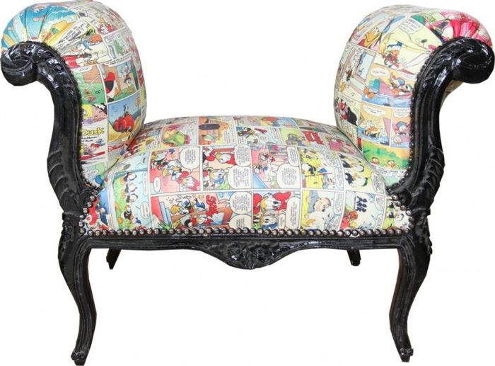 Casa Padrino Barock Schemel Hocker Comic Design Mod2 - Limited Edition