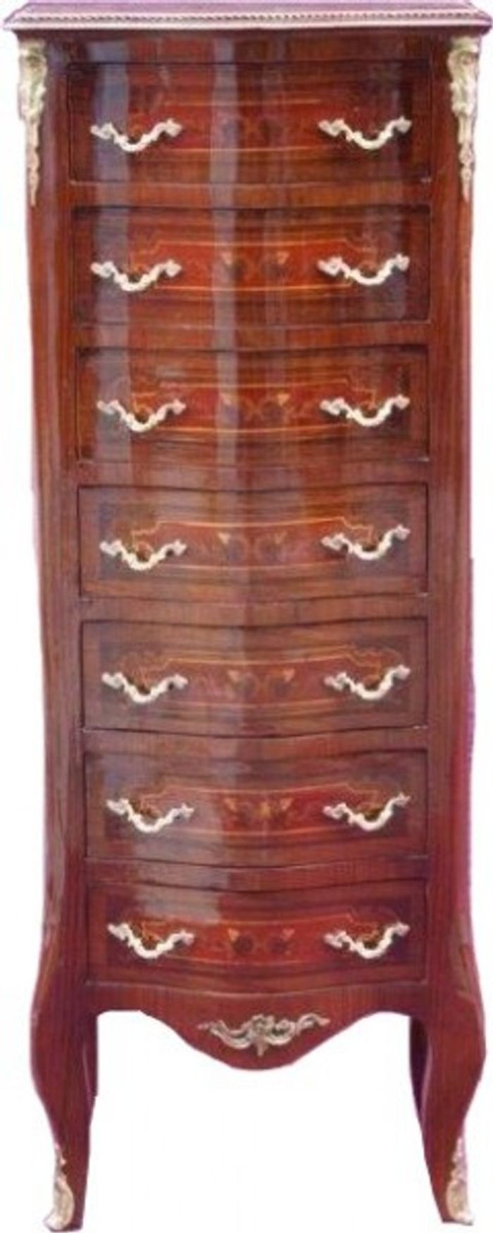 Casa Padrino Barock Kommode mit 7 Schubladen mahagonibraun