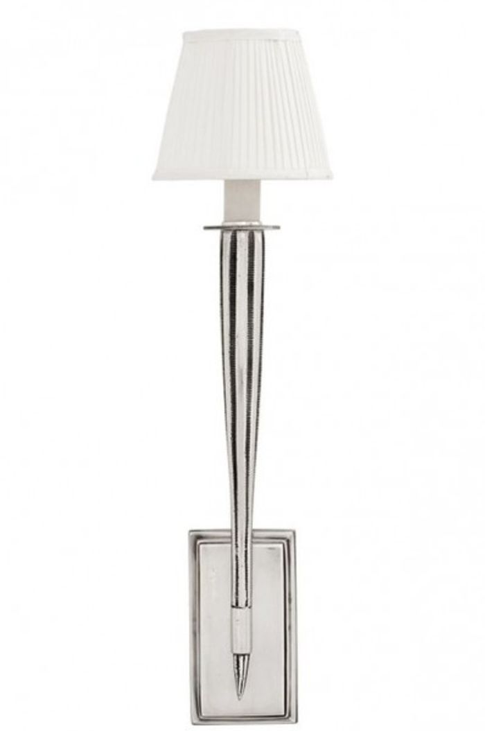 Casa Padrino Luxus Wandleuchte Antik Silber Durchmesser 14 x 17 x H 56,5 cm - Luxus Qualität