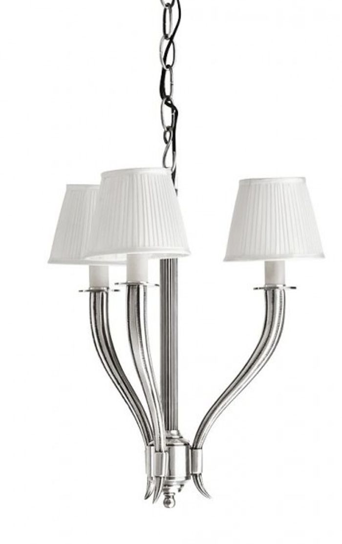 Casa Padrino Luxus Kronleuchter - Luxus Hängeleuchte im Antik Silber Design, Durchmesser 47 x H 47 cm