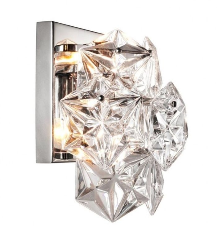 Casa Padrino Luxus Wandleuchte Nickel aus Metall und Glas, 23 x 15 x 26 cm