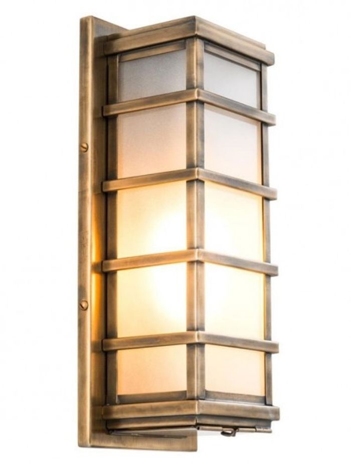 Casa Padrino Luxus 1er Wandleuchte im Barock Stil aus Antik Messing, 12 x 9 x 29 cm