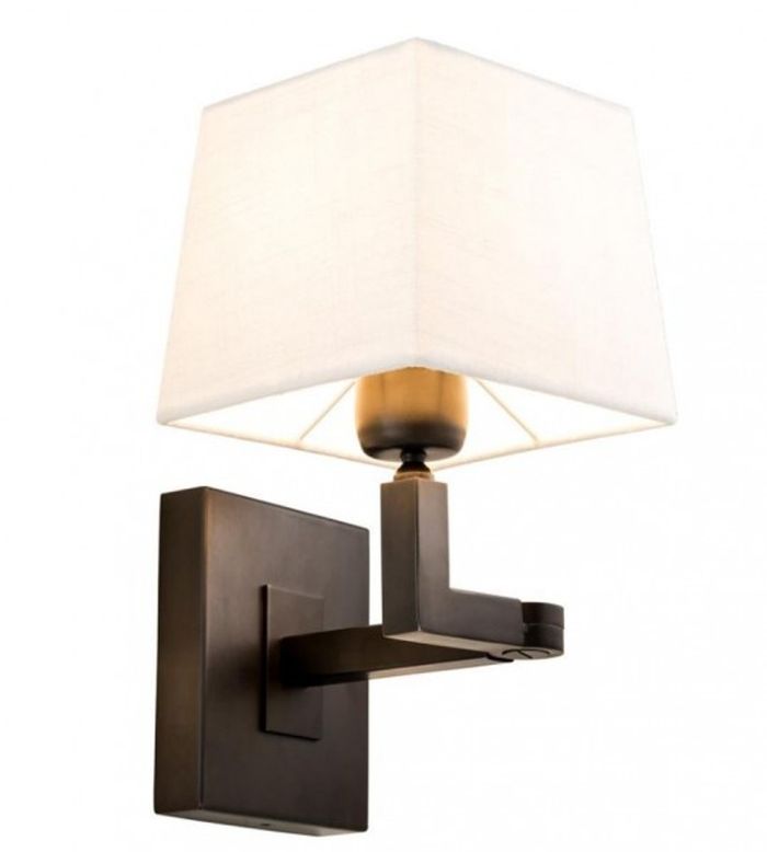 Casa Padrino Luxus 1er Wandleuchte Bronze mit Schwenkarm - Massive Ausführung aus Messing & Eisen - 15 x 22,5-30 x 28 cm