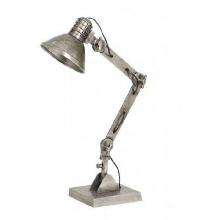 Casa Padrino Tischleuchte Silber H 72 cm - Leuchte - Schreibtischleuchte - Büroleuchte
