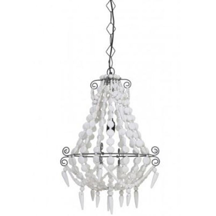Casa Padrino Luxus Hängeleuchte Industrie Design Weiß, Durchmesser 42 x Höhe 56 cm - Barockstil Deckenleuchte