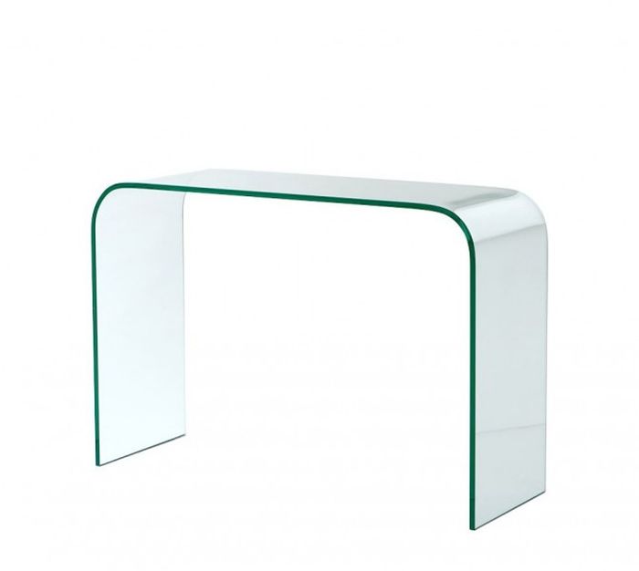 Casa Padrino Luxus Art Deco Glas Konsole 110 x 40 x H. 75 cm - Luxus Kollektion