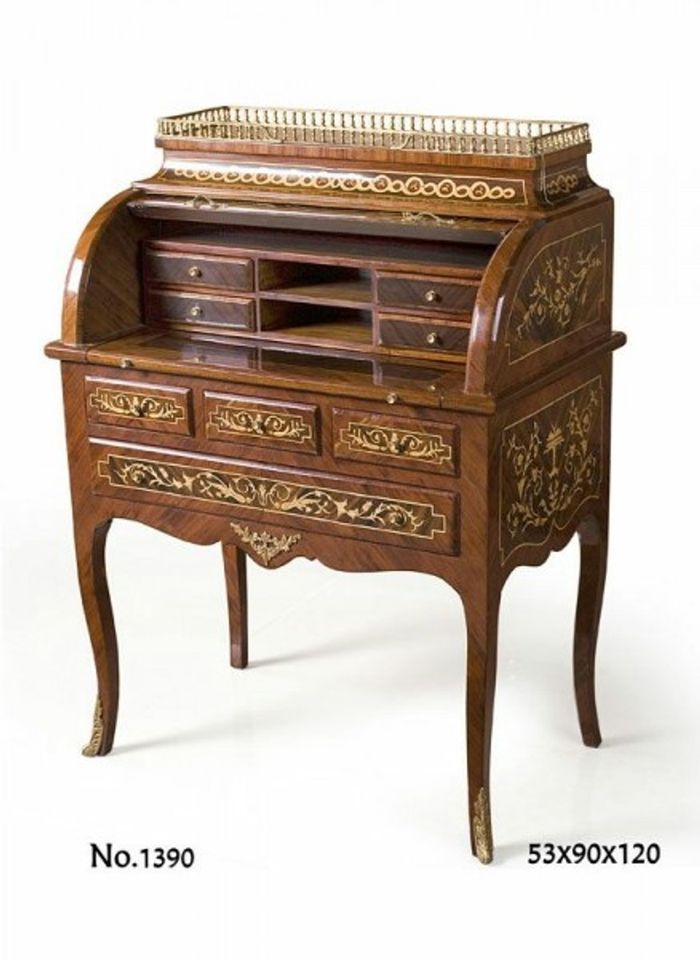 Casa Padrino Barock Sekretär 90 x 53 x H. 120 cm - Barock Möbel