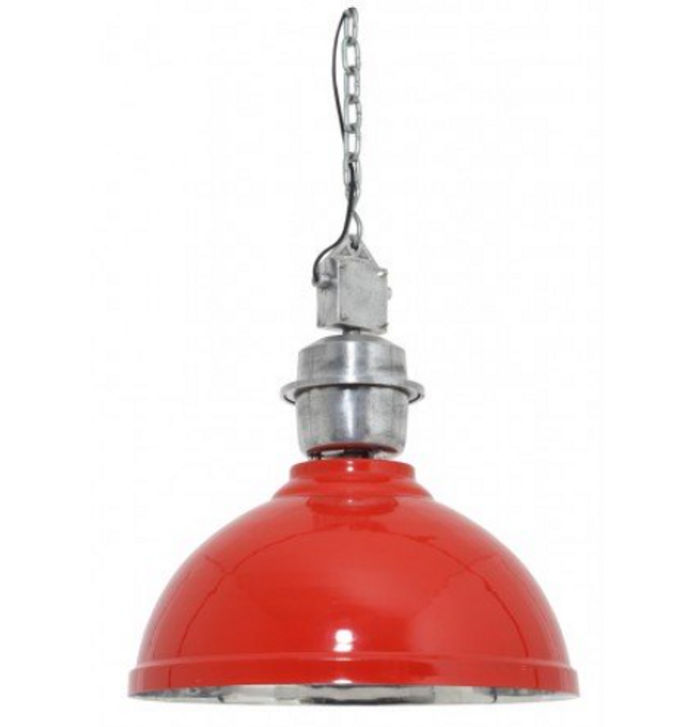 Casa Padrino Designer Hängeleuchte in Rot, Durchmesser 52 cm, Massive Metallausführung, Limited Edition