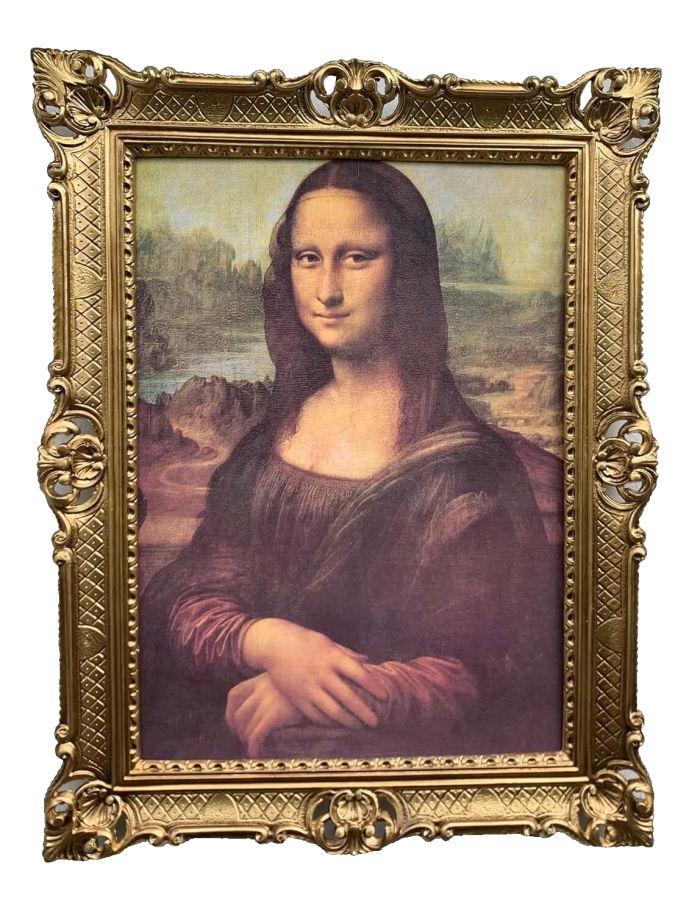 Gerahmte Gemälde Mona Lisa Leonardo Da Vinci La Gioconda 90x70cm Berühmte Bilde