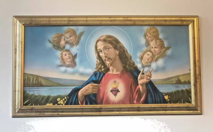 Gemälde Jesus Christus Ikone Jesu Bild Jesus Herz heiliger Bilder 77 cmx 42 cm