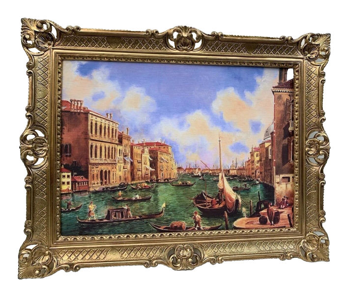 Gemälde Landschaften Venedig Canal Grande Gondelfahrt Renaissance Bilder 90x70