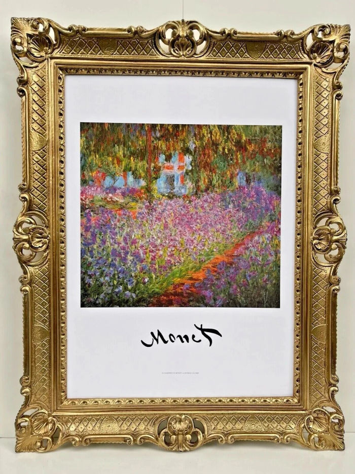 Gerahmte Gemälde Der Garten des Künstlers in Giverny von Claude Monet Signiert