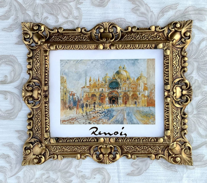 Gerahmte Gemälde Venedig San Marco Renaissance Berühmte Bilder von Renoir 45x38