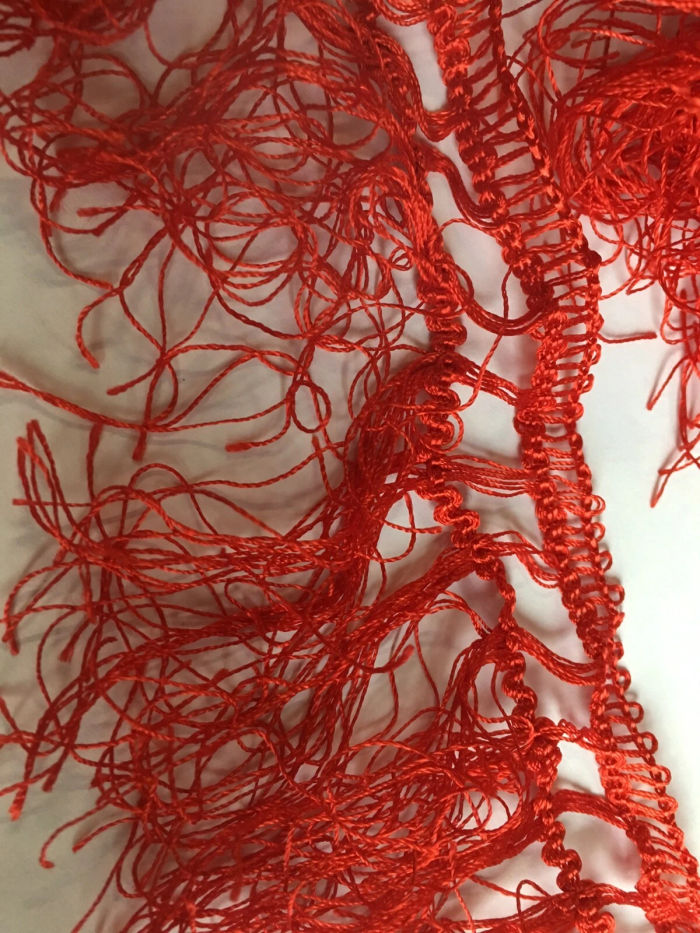 5 Meter Fransen Rot Fransenborte  Fransenband  10 cm Aktionpreis