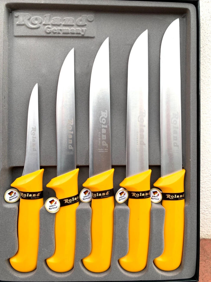 Küchenmesser Messerset 5-Teilig Metzgermesser  Scharf  Fleischmesser Rostfrei