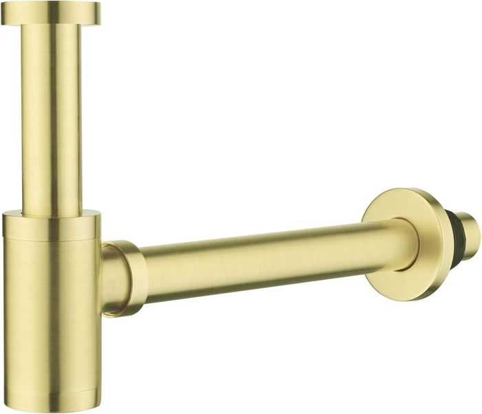 Design Minimal Siphon ICONIC Geruchsverschluss Messing Gebürstet