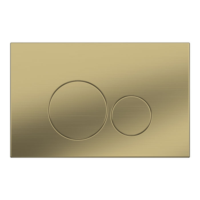 Drückerplatte Edelstahl Gold Gebürstet Kompatibel zu Geberit Duofix Sigma / DELTA 2 Mengenspülung