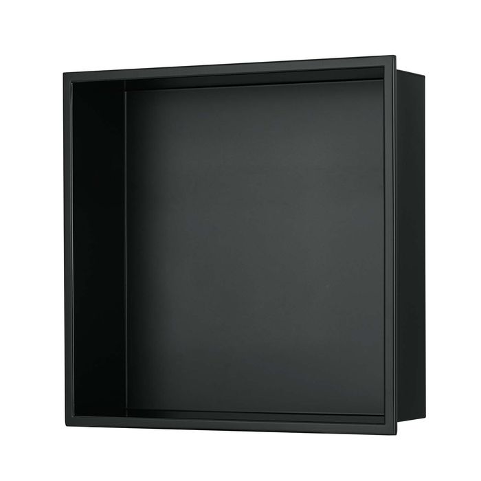 Edelstahl Wandnische Minimal Matt Schwarz in 30x30, 60x30 cm  30x30