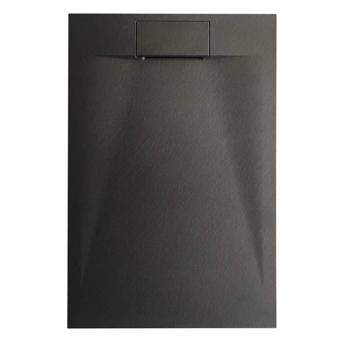 Soho SMC Duschwanne SlimLine – nur 35 mm flach & rutschfest 120 x 80 cm Schwarz