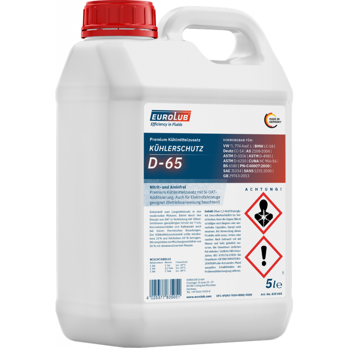 Eurolub Kühlerfrostschutz D-65 Konzentrat 5 Liter