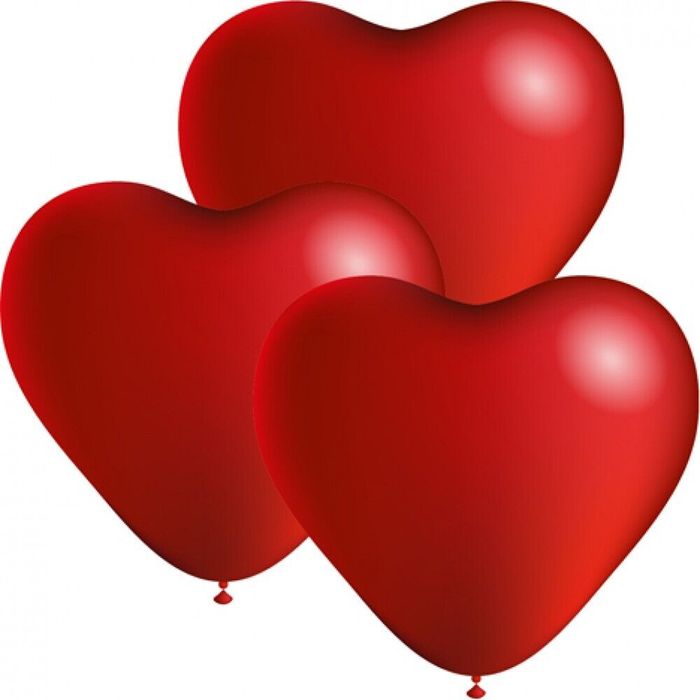 3 x Herz Luftballons für Party, Hochzeit, Verlobung, Muttertag, Heiratsantrag
