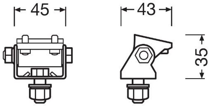 Halter, Arbeitsscheinwerfer