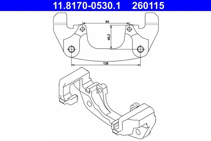 Halter, Bremssattel