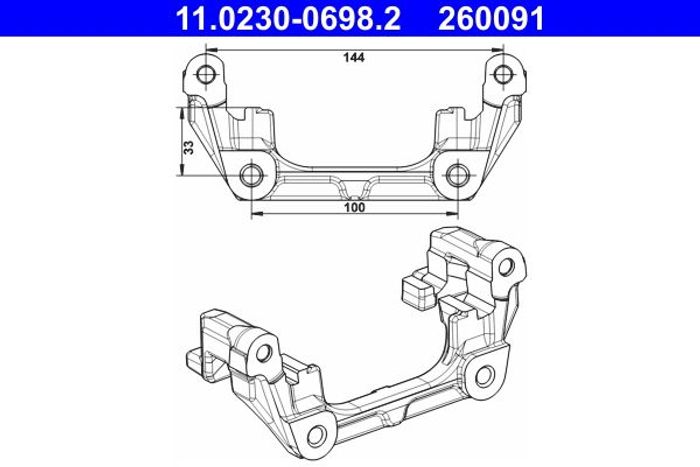 Halter, Bremssattel