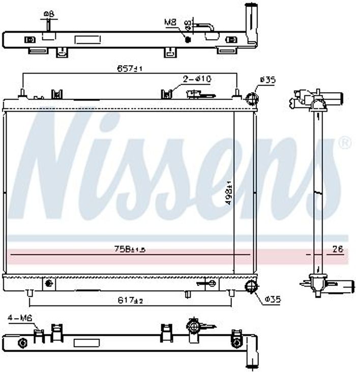 Kühler Motor passt zu: NISSAN PATHFINDER IV 3.5 08.14