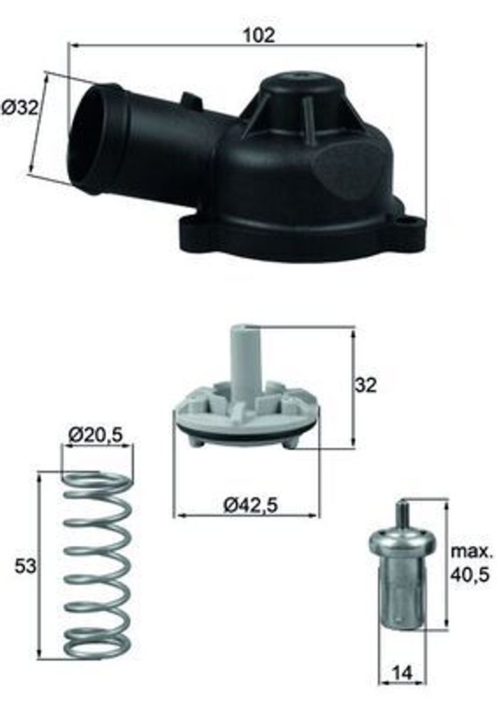 Thermostat, Kühlmittel