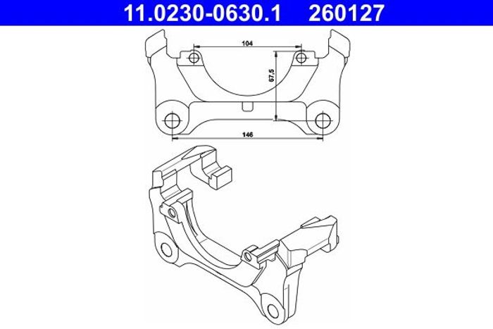 Halter, Bremssattel