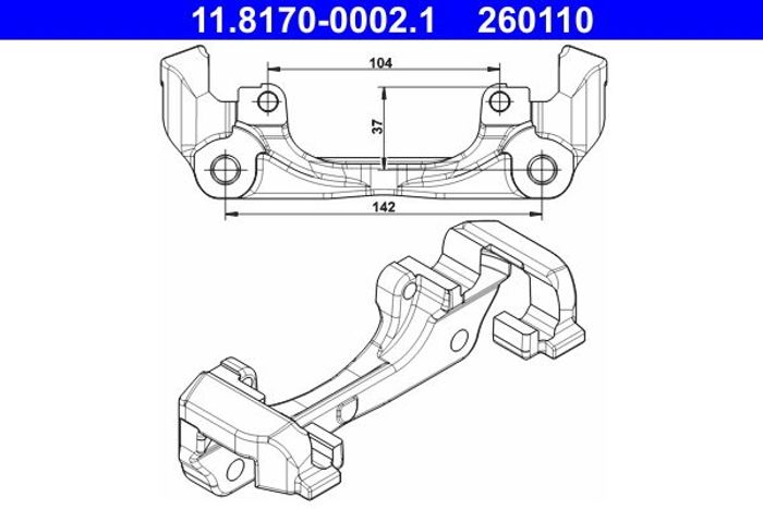 Halter, Bremssattel