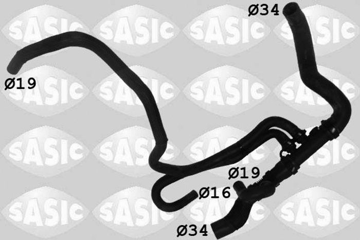 Kühlsystem Gummischlauch unten (34mm/34mm) passt zu: RENAULT LAGUNA, LAGUNA I...