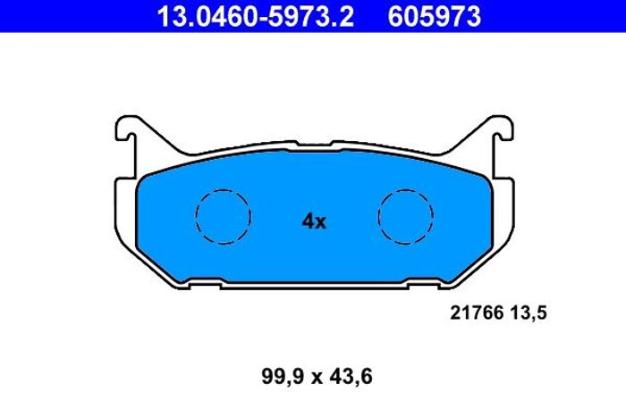 Bremsbelagsatz hinten , passt zu: FORD USA PROBE II; MAZDA 626 IV, MX-6, XEDO...