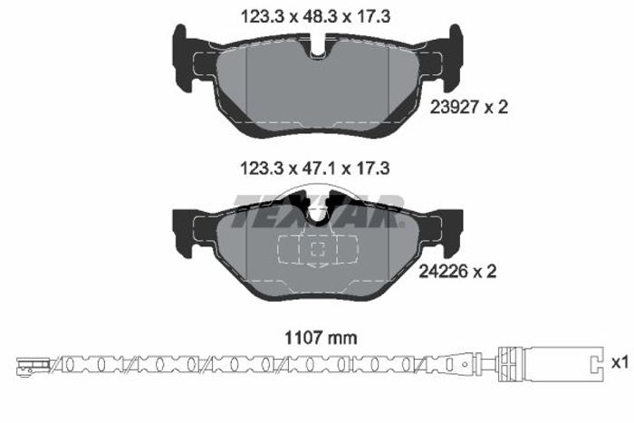 Bremsbelagsatz hinten , passt zu: BMW 1 (E81), 1 (E87), 1 (E88) 2.0/3.0 09.06...
