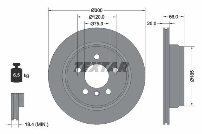 Bremsscheibe hinten L/R passt zu: BMW 3 (E91), 3 (F30, F80), 3 (F31), 3 GRAN...