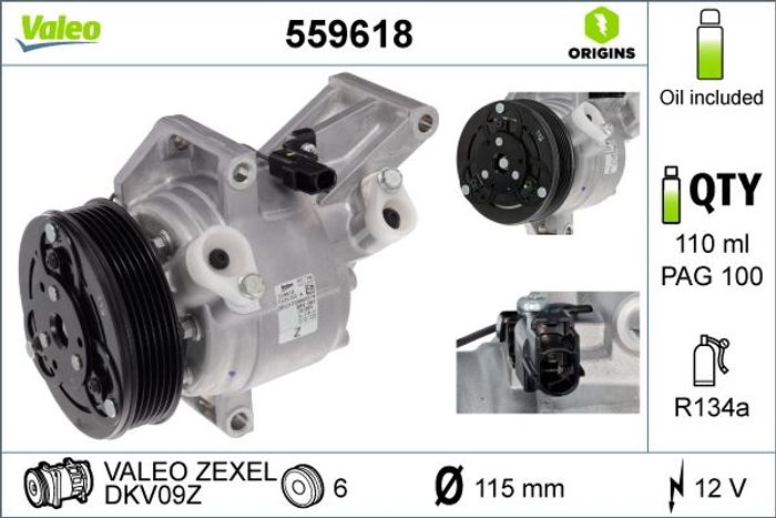 Klimakompressor passt zu: MAZDA 2, CX-3 1.5/1.5H/2.0 08.14