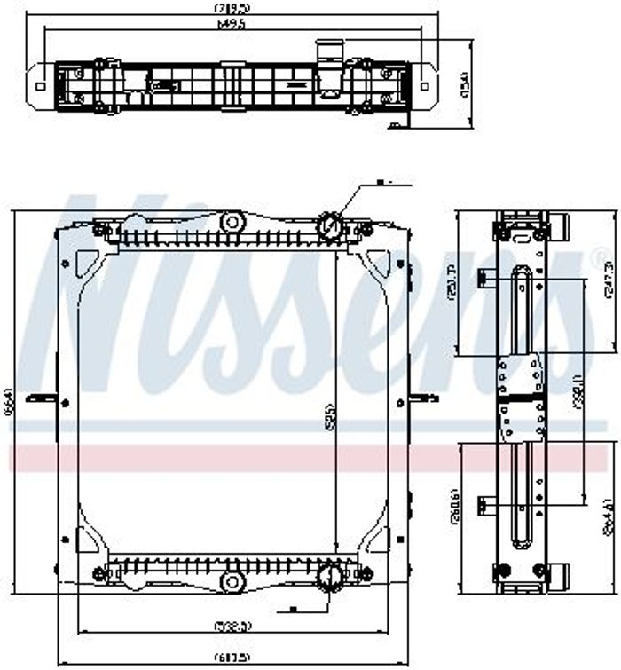 Kühler Motor ((en) with frame) EURO 6 passt zu: DAF LF PX-4115-PX-7194 05.13