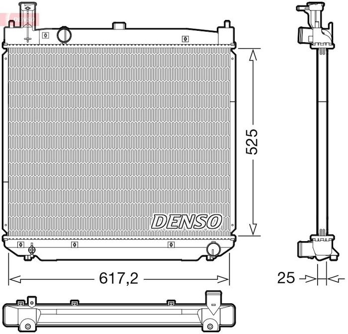 Kühler Motor (mit mechanischer getriebe) passt zu: TOYOTA HIACE IV, HIACE V 2...