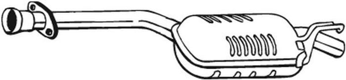 Schalldämpfer des Auspuffsystems Mitte passt zu: MERCEDES 190 (W201) 2.0/2.0D...