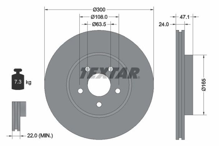 Bremsscheibe vorne L/R passt zu: FORD FOCUS I, MONDEO III; JAGUAR X-TYPE I 1....