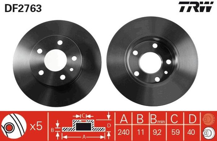 Bremsscheibe hinten L/R passt zu: ALFA ROMEO GTV, SPIDER 1.8-3.2 09.94-10.05